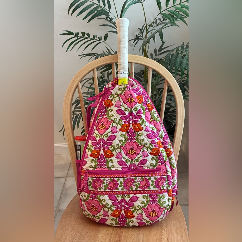 Vera Bradley tennis sling Lilly Bell pink floral NWOT